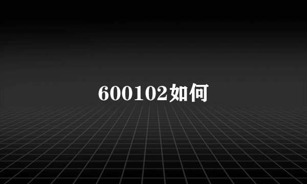 600102如何