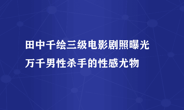 田中千绘三级电影剧照曝光 万千男性杀手的性感尤物