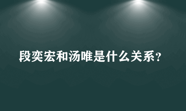 段奕宏和汤唯是什么关系？