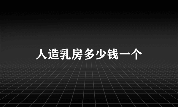 人造乳房多少钱一个